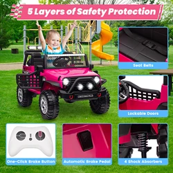 24V Ride On Toys Truck with Remote Control, 2 Seater 800W 7AH Powered Ride on Electric Car, Bluetooth MP3 Music, 4 Whee