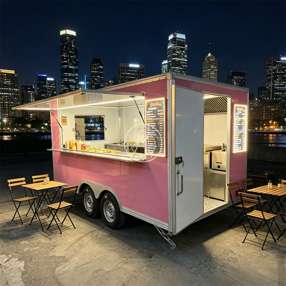

Commercial Mobile Concession Food Truck Fast Food Pizza Catering Trailer Portable Snack Food Trailer With Kitchen System