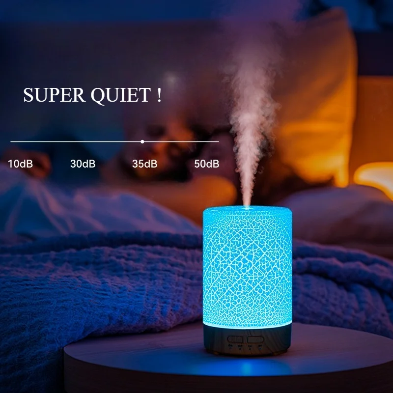 Ätherisches Öl Diffusor (ohne Öl) USB-betrieben mit 7 Farben LED-Lichtern Ultraschall-Luftbefeuchter für Wohnzimmer und Büro – Detail 2