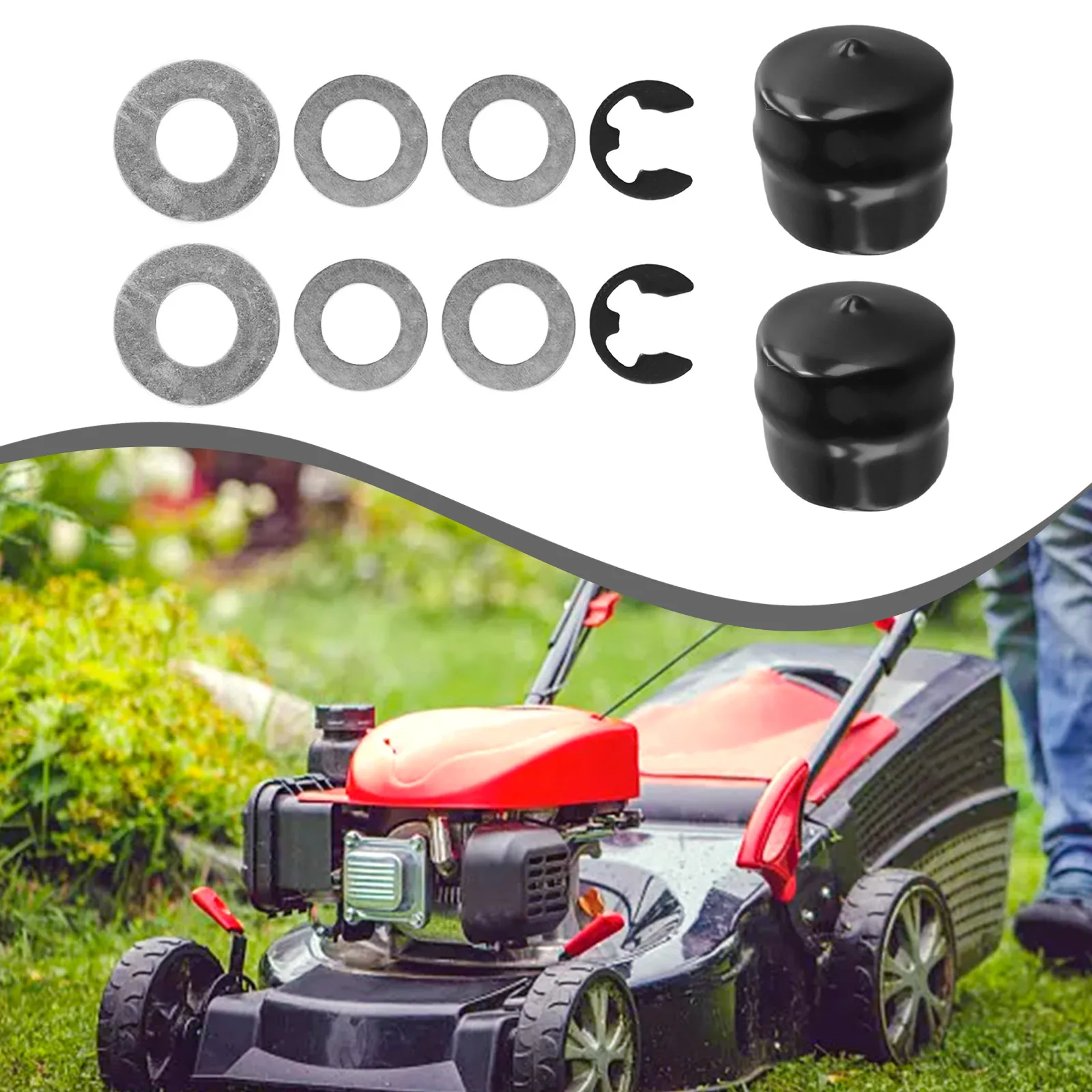 

Hardware Kit Hubs Tool Accessories 2pcs E-Clips 9040H Metal Material For Craftsman 532188967 Hub Cap Retainer Washers