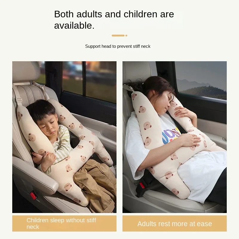 Cuscino da tiro per auto per bambini sedile posteriore collo anti-strozzamento cuscino per dormire per auto coprispalle per dormire