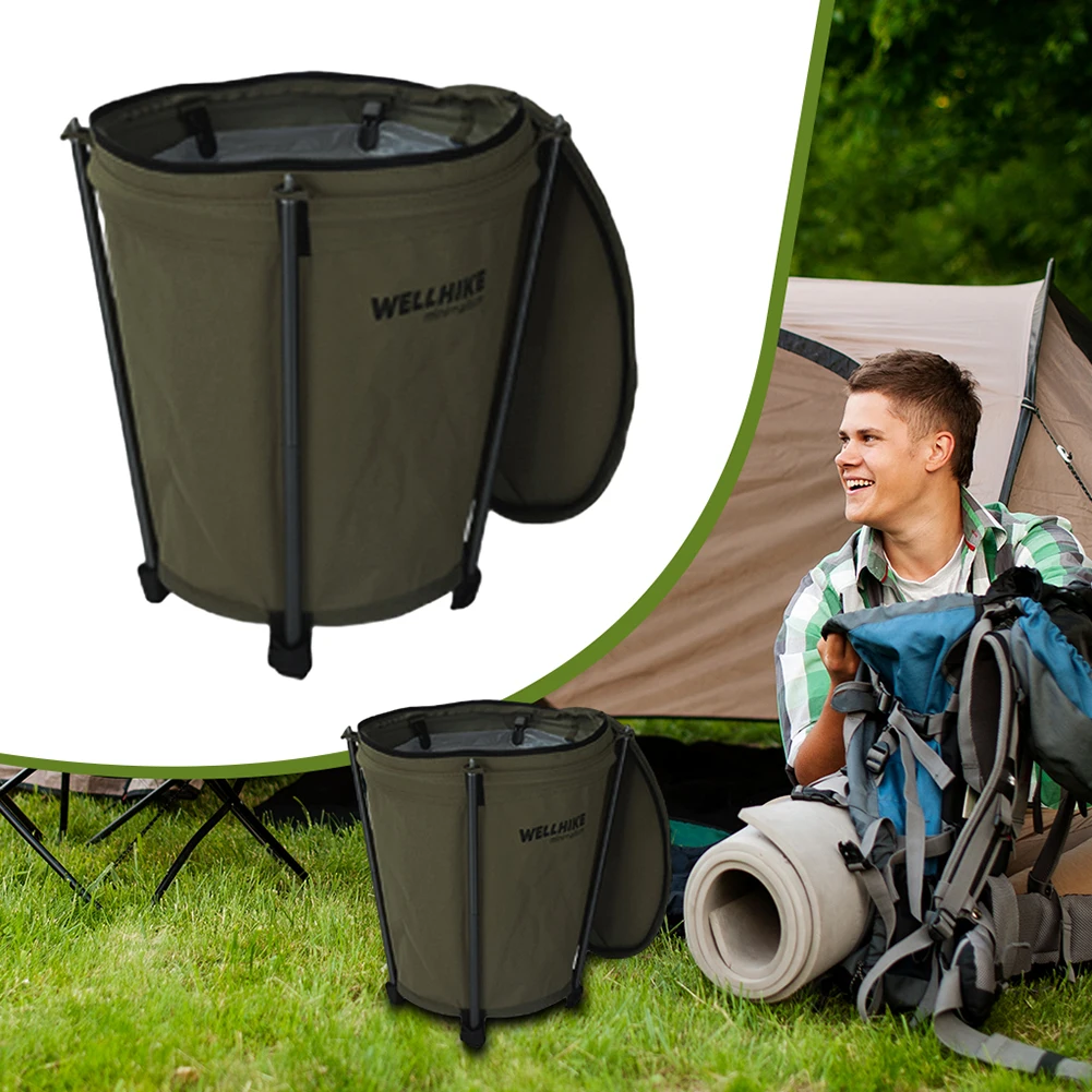 

20-литровый складной мусорный бак для кемпинга, большой контейнер для отходов с крышкой, складная корзина для мусора, аксессуары для кемпинга