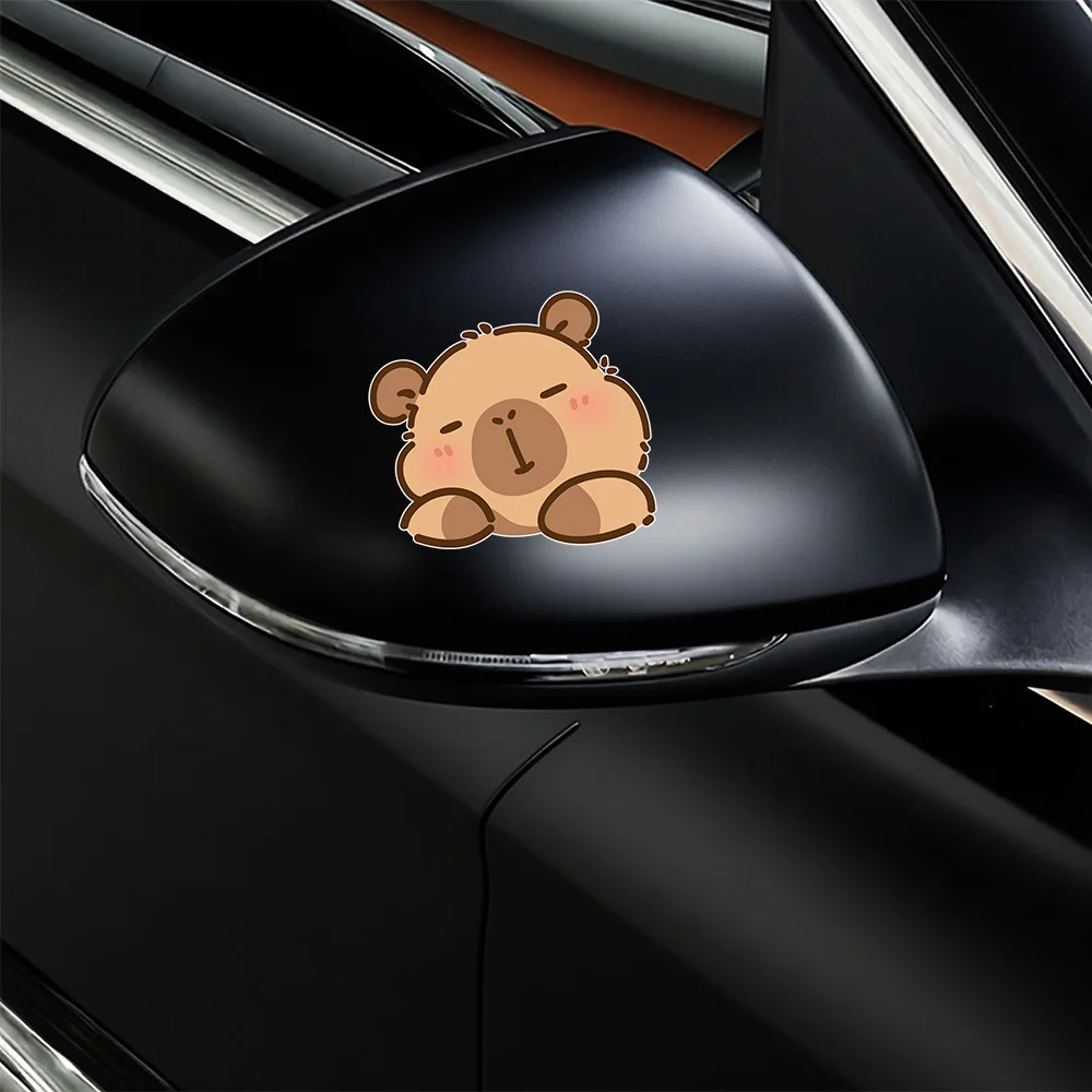 New Design Cartoon Vinyl Stickers Camper Van Motorhome SUV Decor Accessories Car Styling Cute Capybara Decals Tunning Auto Parts - view 5