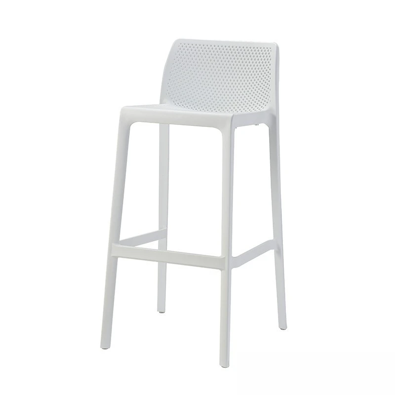 

Simple Internet celebrity INS white bar stool stackable Nordic plastic bar chair