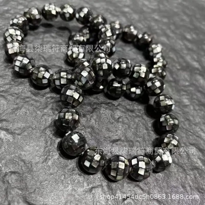 Natural Abalone And Iridescent Ball Accessory Bracelet