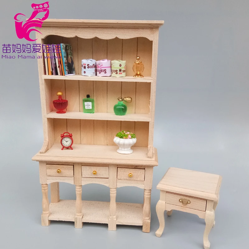 1/12 Doll House Mini książka pokój meble do salonu akcesoria regał wyświetlacz w stylu europejskim szafka z oknami