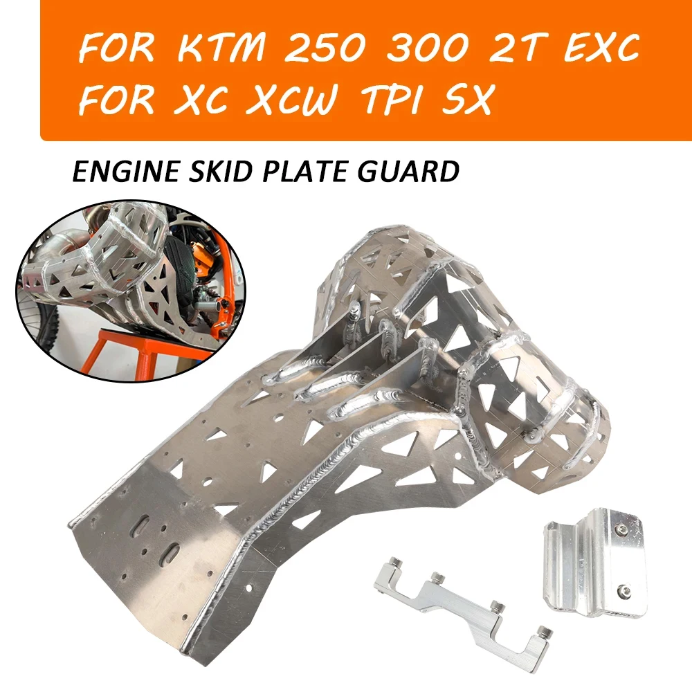 Bash Skid Plate Guard For KTM EXC 300 250 2T XC XCW TPI SX 2020 2021 2022 Accessories Engine Protector Cover Chassis Belly Pan