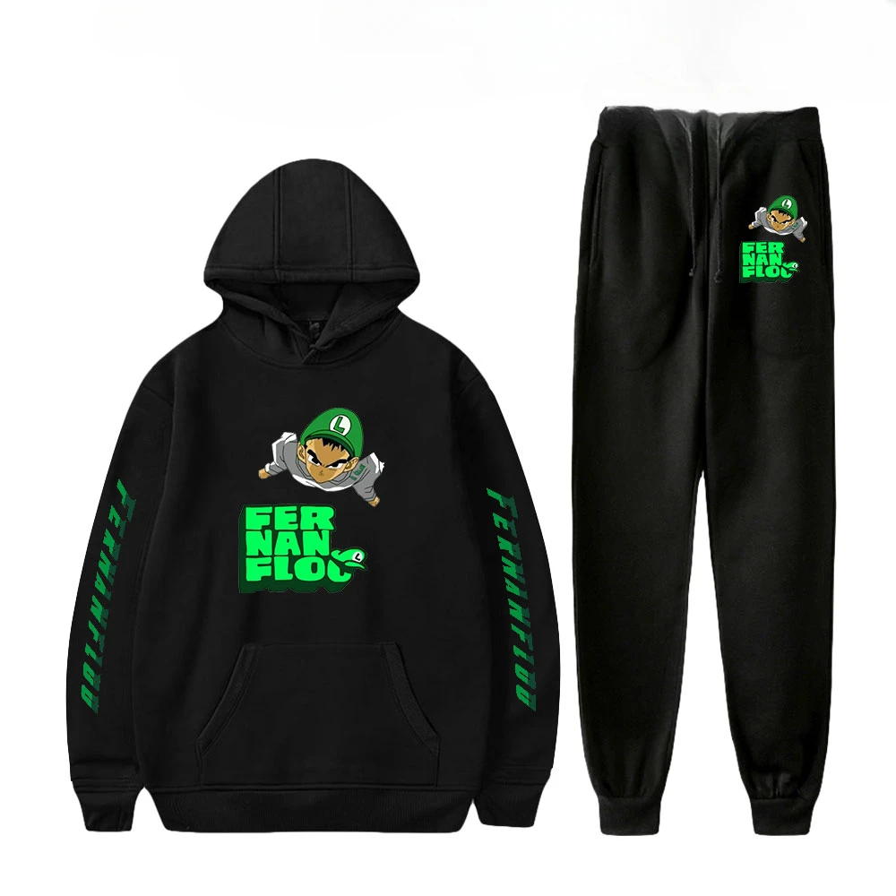 Fernanfloo Merch Tracksuit Men Sets Fashion Sporting Suit Hooded Sweatshirt +Sweatpants Mens Clothing 2 Pieces Set