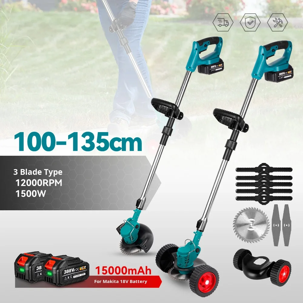 

21V lithium-ion battery powered industrial 6-inch cutting width cordless power string trimmer for lawn weeds