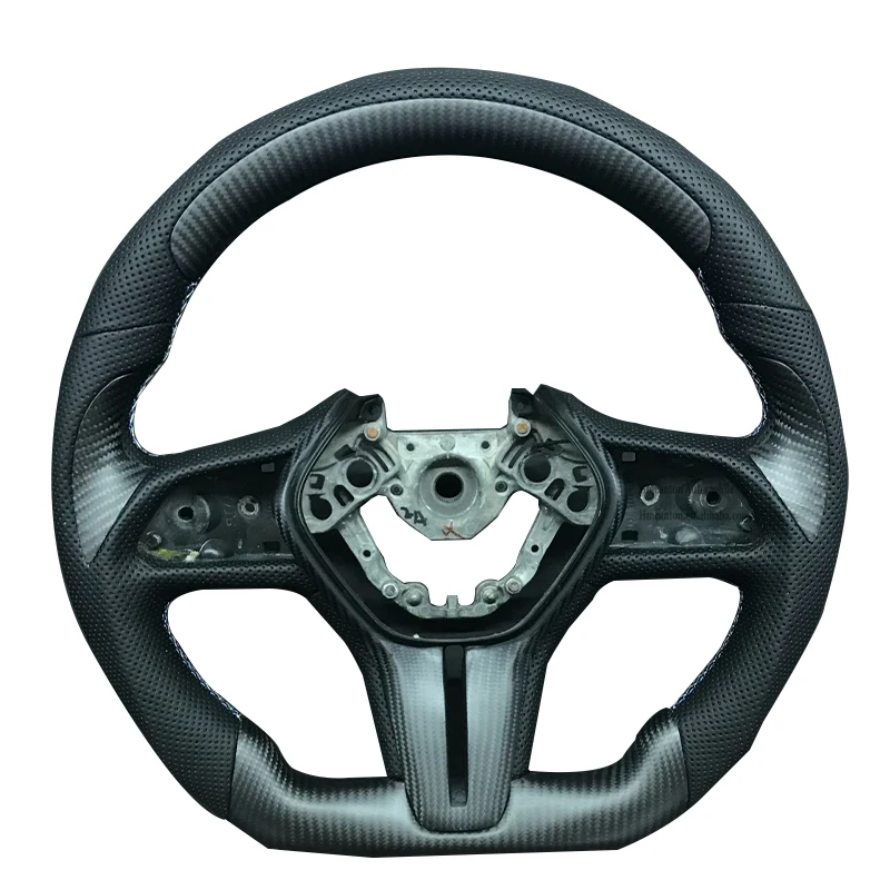 

Оптовая продажа, перфорированный кожаный руль из углеродного волокна для Infiniti Q50 Q60, автомобильный руль