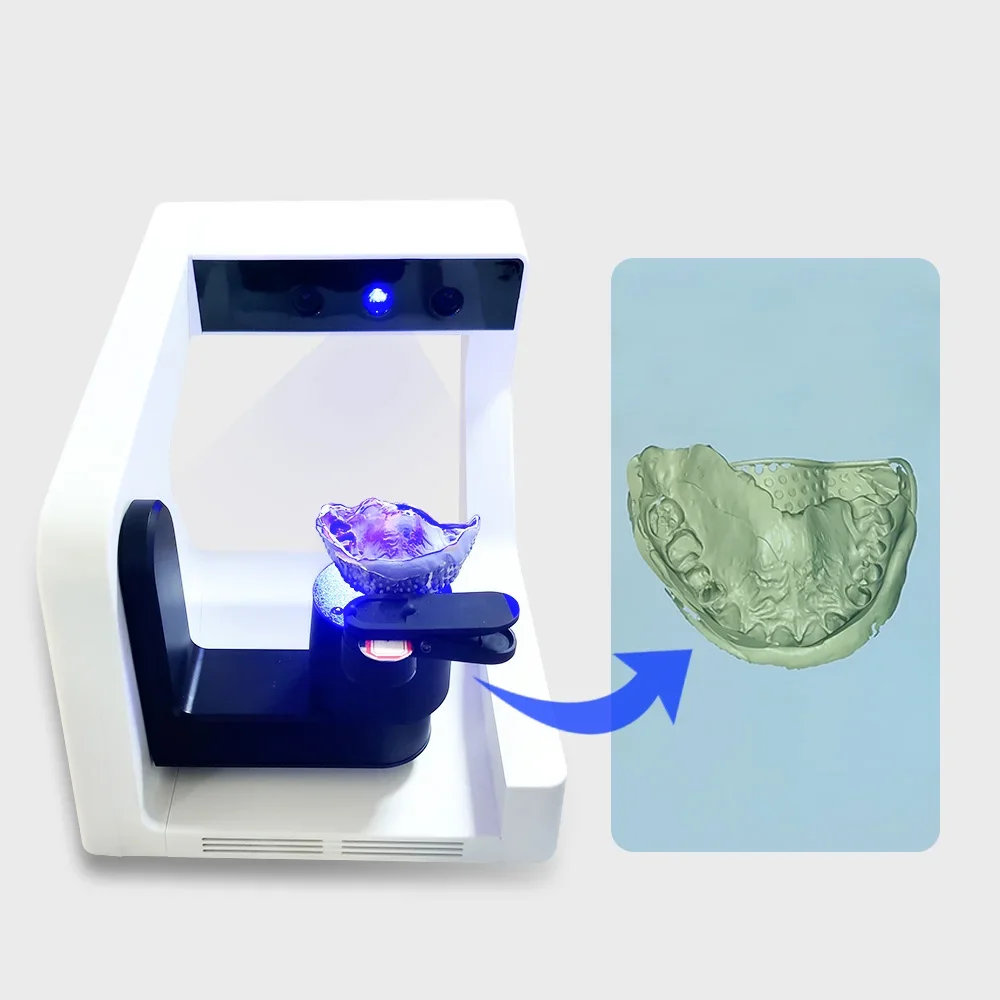 CAD CAM 3d Desktop Scanner Blue Light Fast Speed Auto Scan Digital Dental Scanner 3d For Lab Use