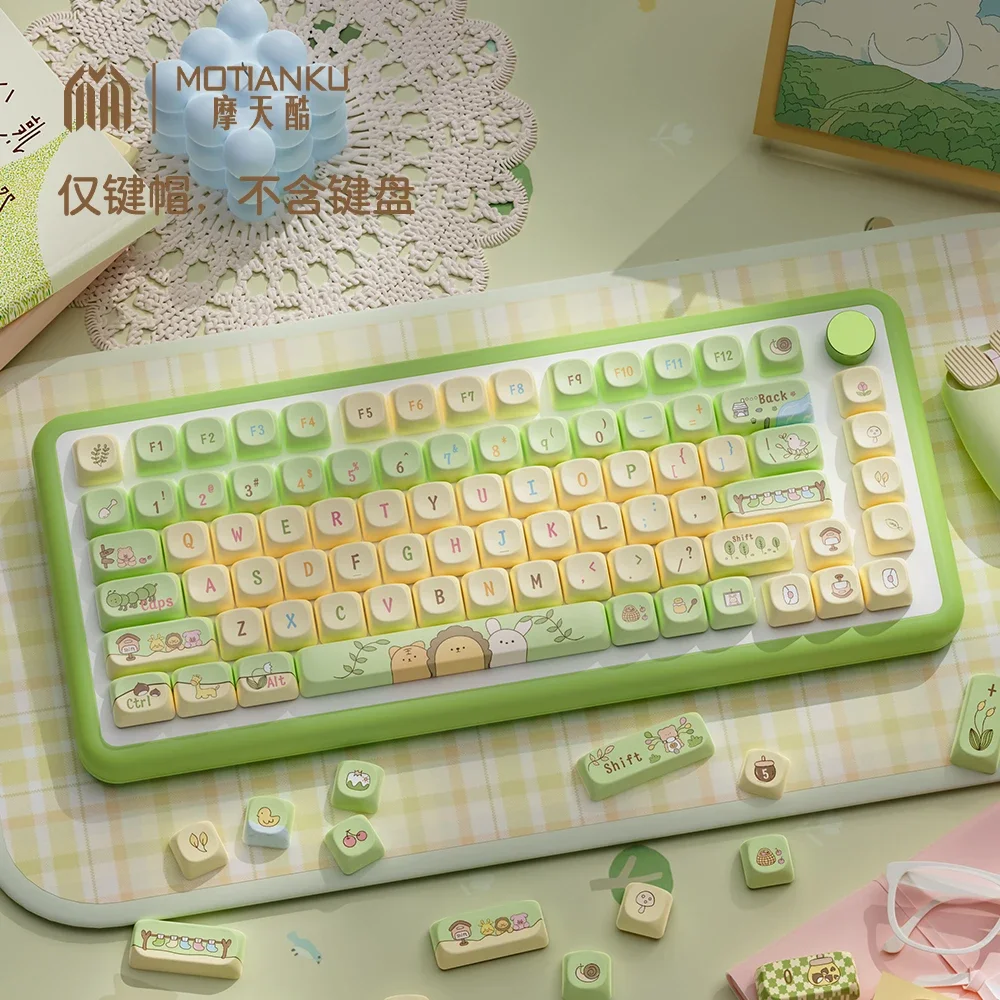 Forest fairy tale, original theme keycap MCA height, cute girl personality creative keyboard cap