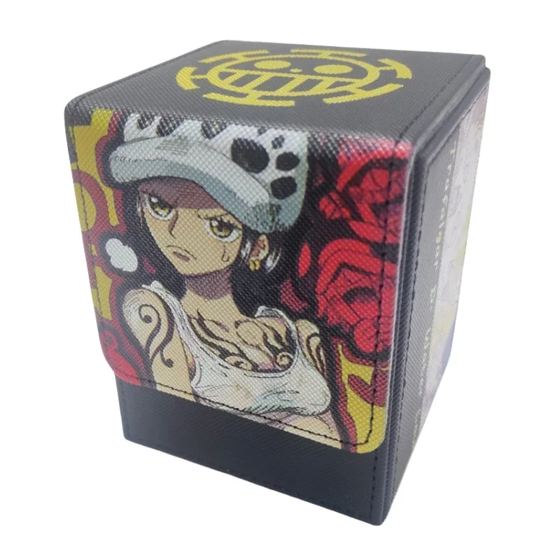 ONE PIECE OPCG Trafalgar D Water Law Animation Characters DIY Leather Storage Card Box Anime Classics Game Collection Cards Toy