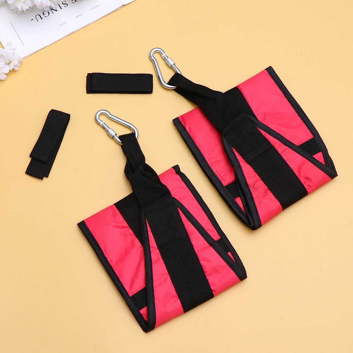 

1set 1Set Of Ab Straps Durable Sweat Resistant Professional Hanging Slings For Pull-Up Bar Home Gym Strength Training Abdominal