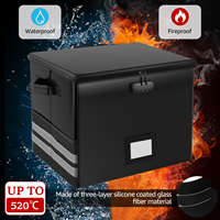 Large Foldable Organizer with Lock Fireproof Waterproof Vinyl Record Storage Box for Home Office Multi-functional Organizer