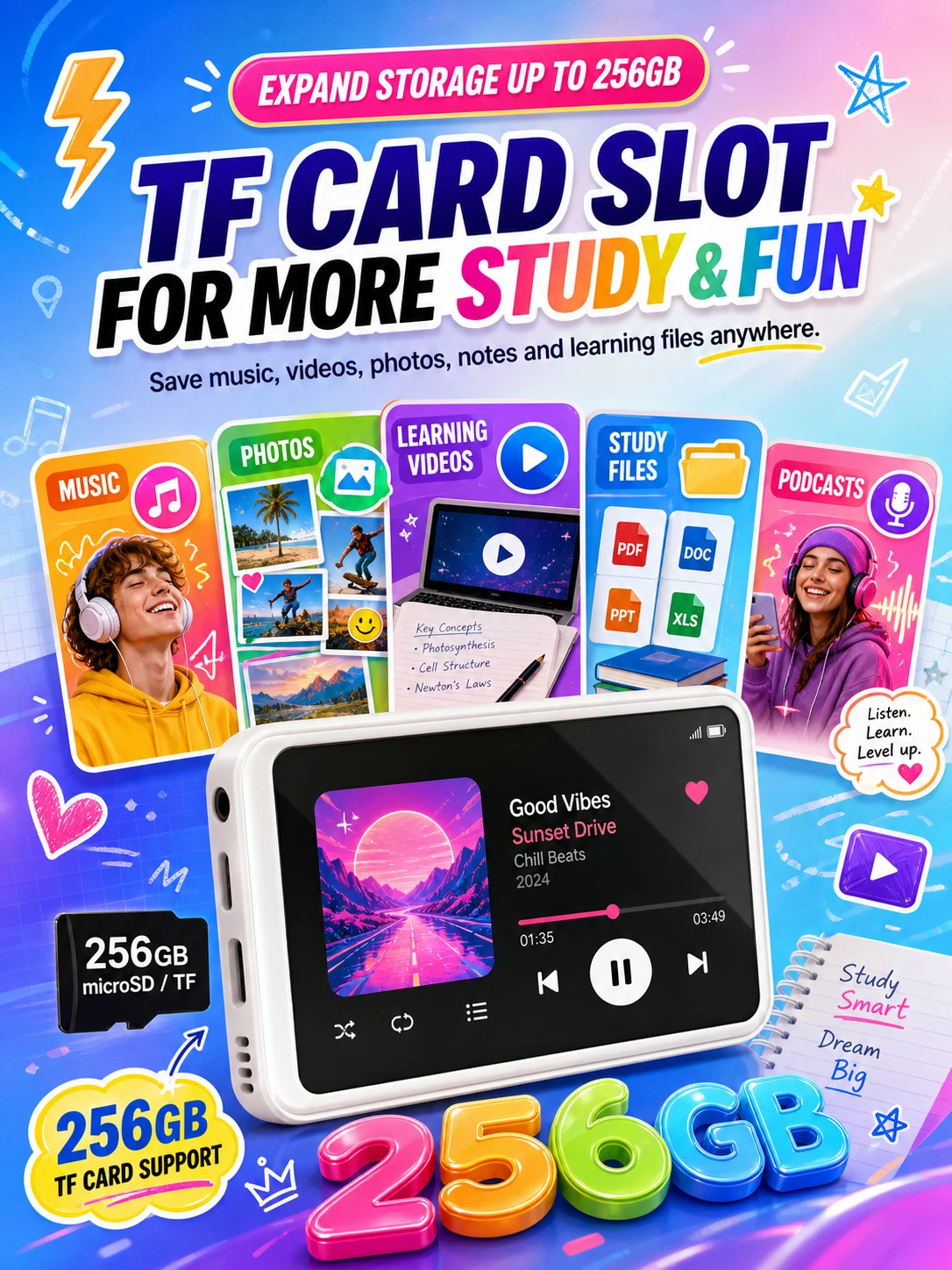 Famue MP4 MP5 Player für Studenten WiFi Bluetooth Video E-Book Kamera PMP Tragbarer Mediaplayer Touchscreen Musikplayer Gerät – Detail 10