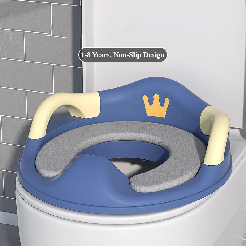 New Arrival Portable Baby Potty Training Seat  for Boys Girls Non-Slip with Splash Guard with Handles Fits Round & Oval Toilets