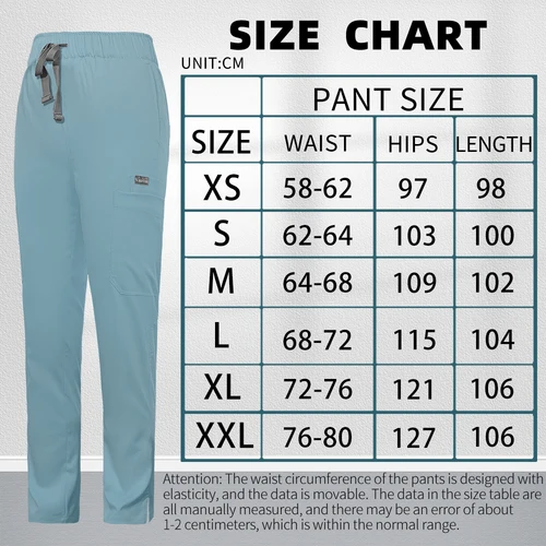Imagen 2 del producto Pantalones elásticos de alta calidad para correr, ropa de trabajo clínica, uniforme de enfermera médica, pantalones quirúrgicos