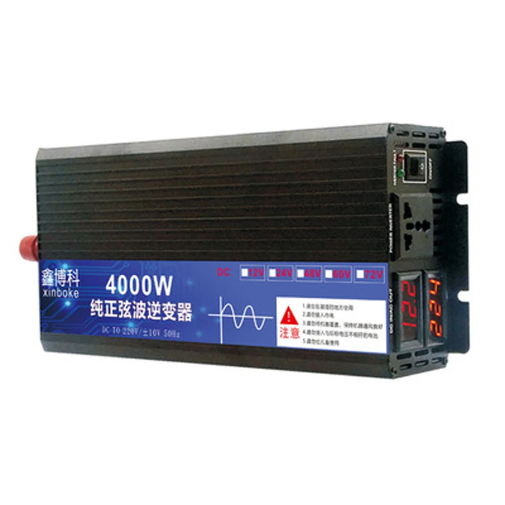 

Pure Sine Wave Inverter 5000W 1600W 1000W Voltage DC 12V 24v 48v 60V 72V To AC 220V Transformer Power Converter Solar Inverter