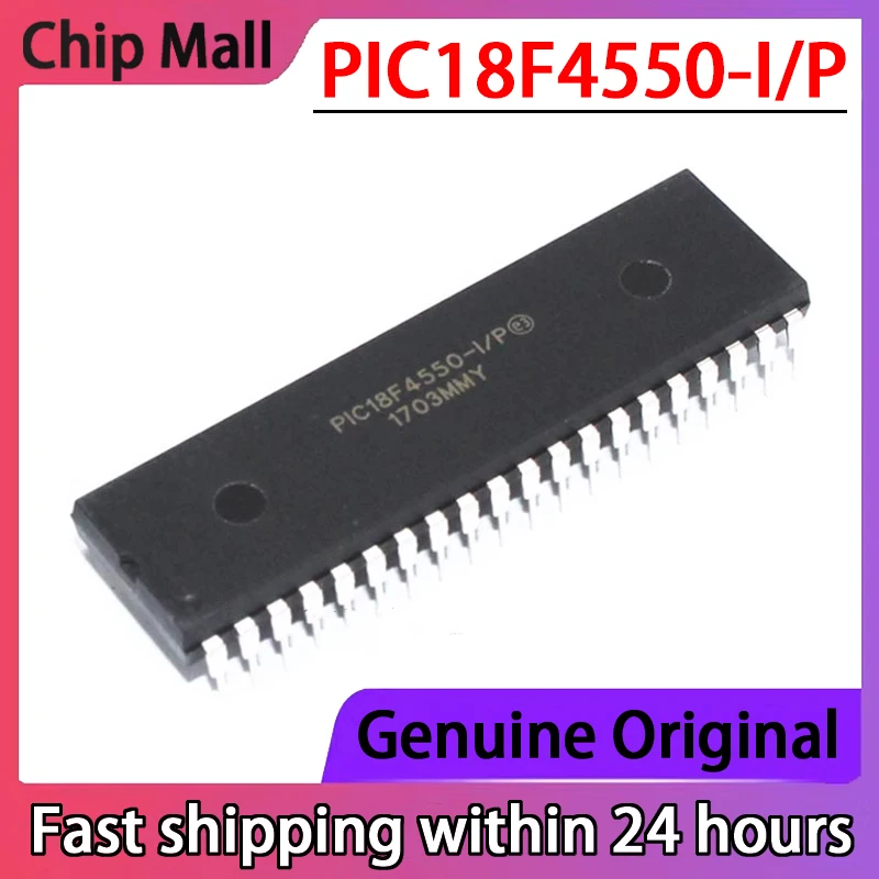 

Микроконтроллер DIP-40, 1 шт., оригинальный телефон, PIC18F4550 MCU