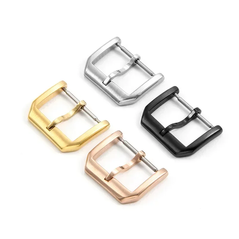 For IWC Botao Fino Portugal Solid Stainless Steel Watch-Buttom 18mm Solid Genuine Leather Watchbands Universal Needle Buckle