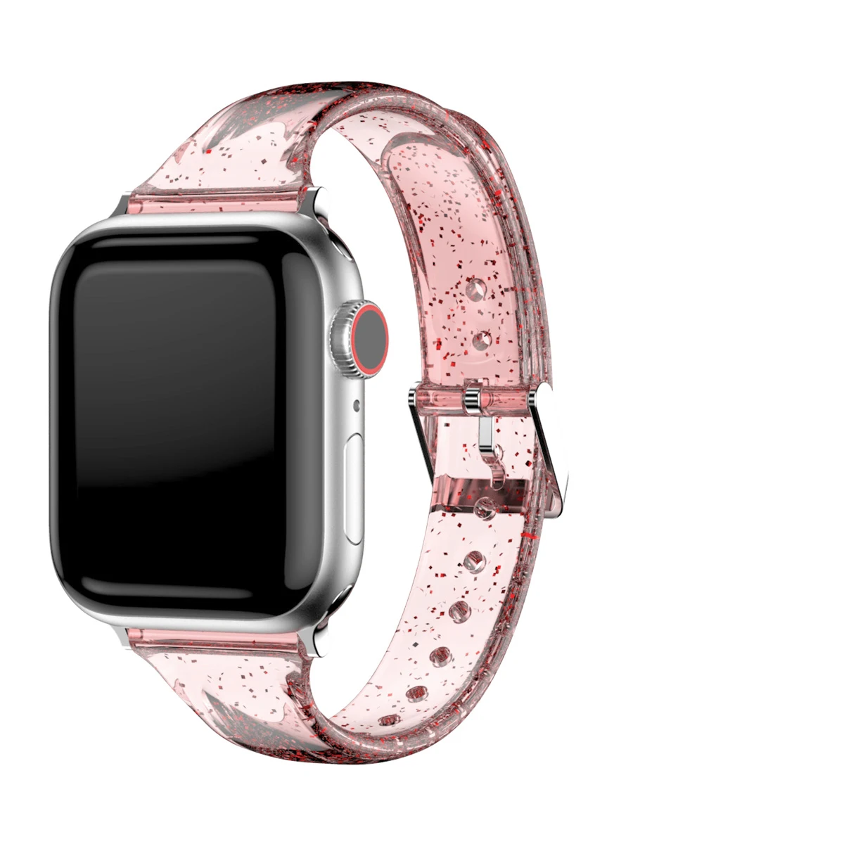 Transparent Apple Watch strap jelly crystal lady strap sports TPU strap for iWatch 987654321se Ultra 2/1