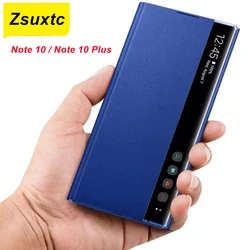 Smart Chip Case For Samsung Galaxy Note 10 Plus + Note10 Window View Flip Cases Wake Up Leather Case For Samsung Note 10 Cover