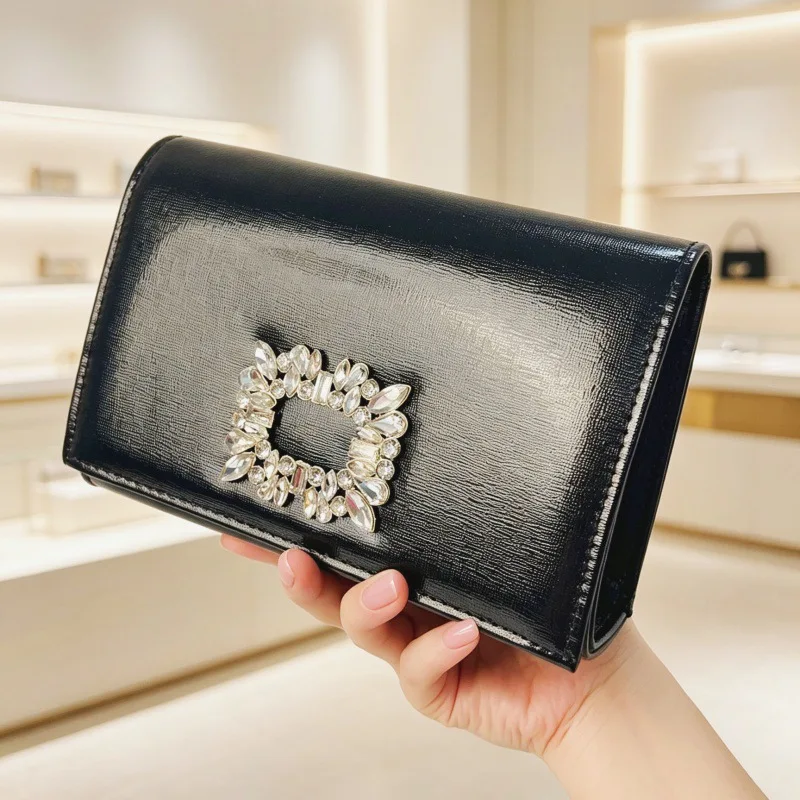 High-End Women's Diamond Studded Shoulder Handbag Fashionable Light Luxury Crossbody Bag for Banquets And Parties 6