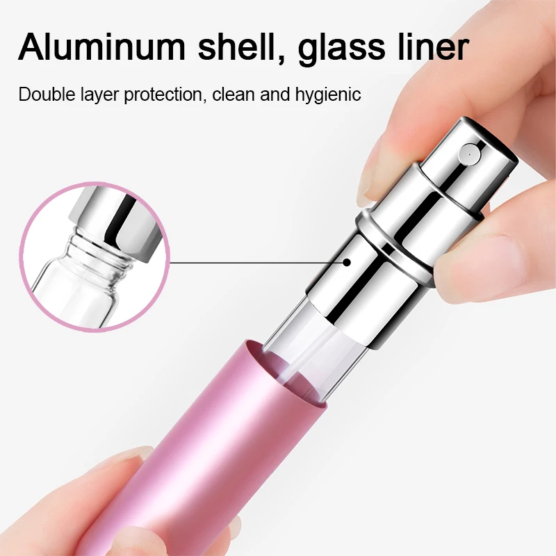 5ml Portable Mini Refillable Perfume Bottle With Spray Pump Funnel Empty Cosmetic Containers Atomizer Bottle For Travel Tool