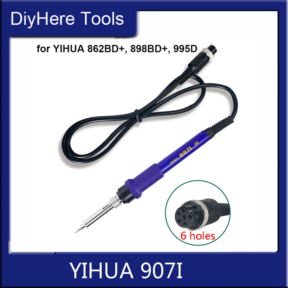 6 Holes YIHUA 907I 65W Soldering Iron Handle For YIHUA 862BD+/898BD+/995D