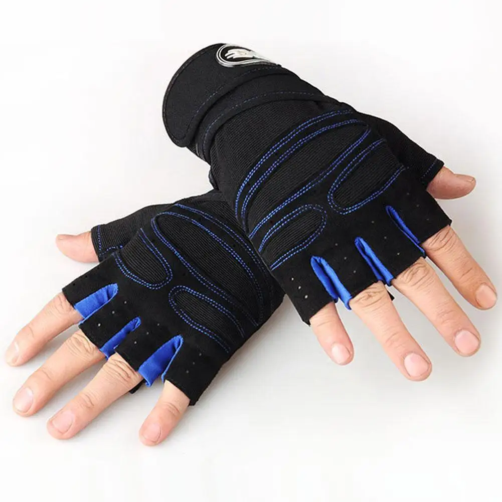 Gym Gloves for Men Women Fitness Weight Lifting Wristband Gloves Body Building Training Sports Cycling Glove Half Finger Gloves