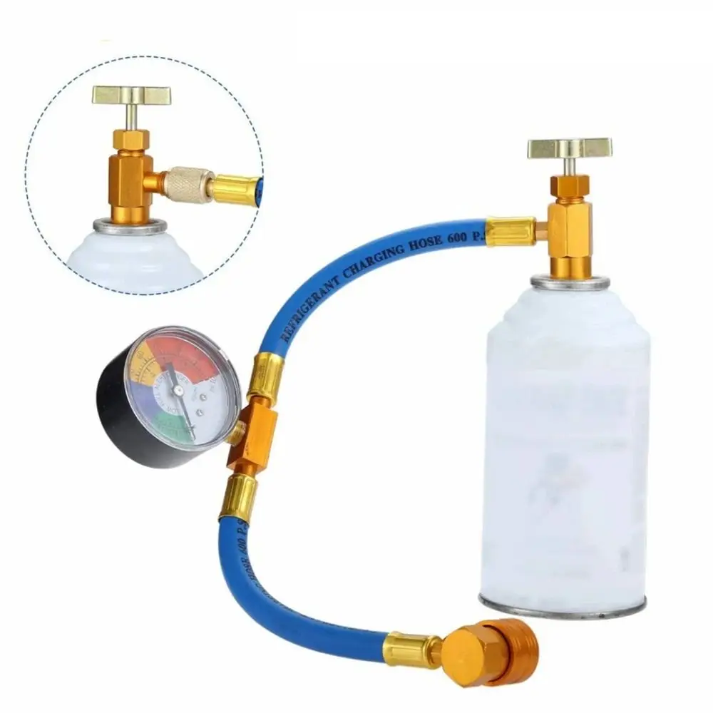 Gauges Refrigerant Recharge Kit Manometer Adapter Air Conditioning Filler Kit Continuous Refill Professional