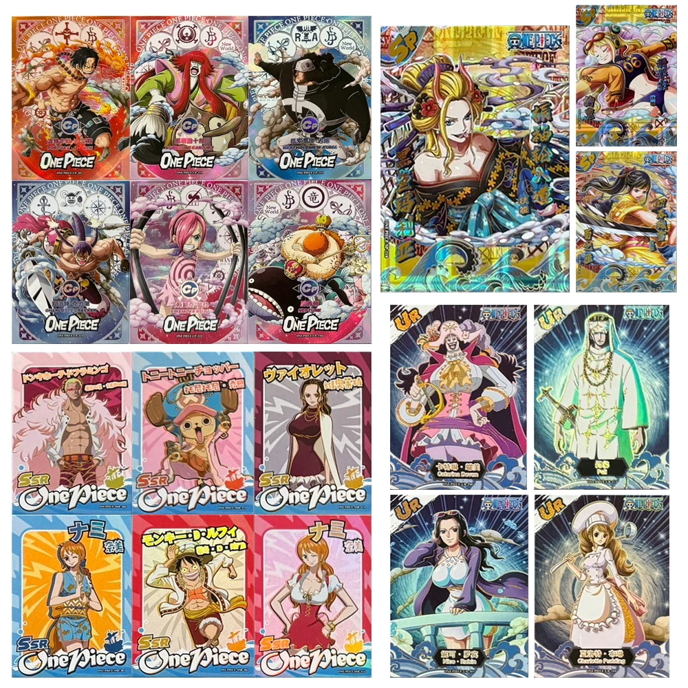 

Коллекционные карты One Piece SSR UR CP с красочными блестящими текстурами Нами Виви Ямато Робин Хан Кук Зоро Луффи Праздничные подарки