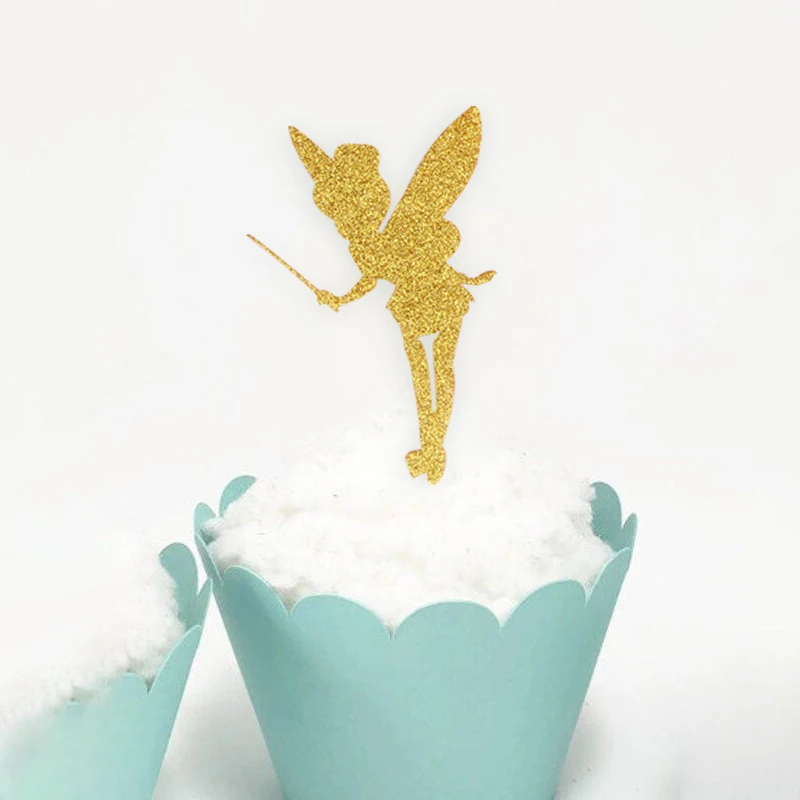 10/20 Stück Glitzer-Feen-Cupcake-Topper, Engel-Feen-Kuchenaufsatz für Kinder, Babyparty, Geburtstag, Hochzeit, Kuchendekoration – Detail 6