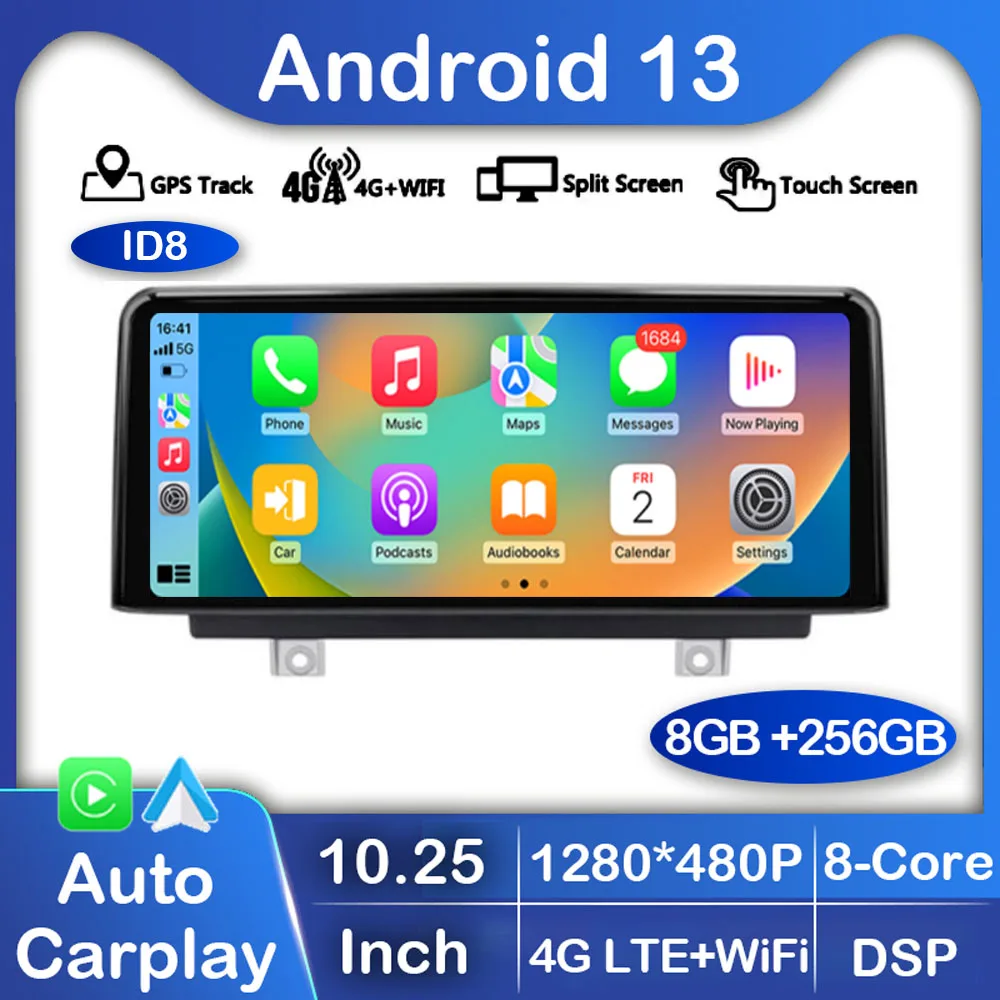 

10,25 ''Android 13 беспроводной Carplay авто для BMW 1/2/3/4 серии F20/F21/F22/F30/F31/F32/F33/F34/F36 автомобильный радиоприемник, мультимедийная стерео