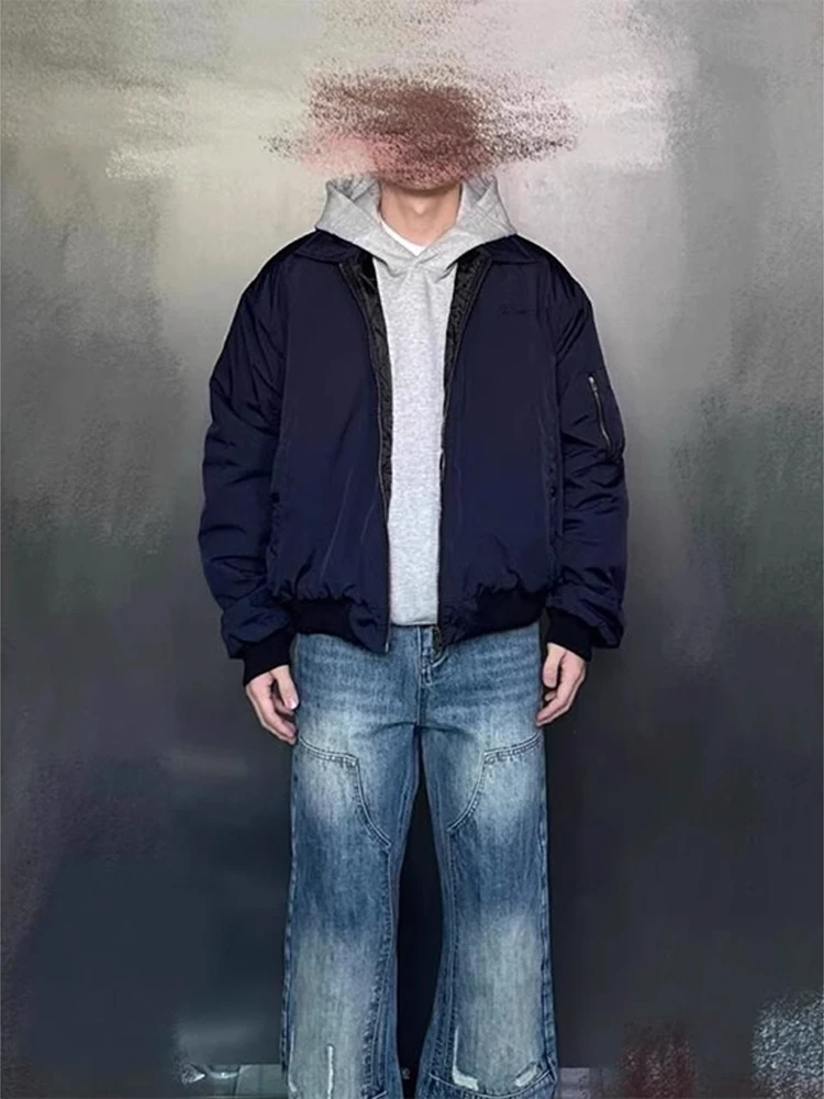 

ort Bomber Jaet in Royal Blue for Men Retro American Pilot Sle Workwear Coat Casual Spring Autumn Cleanfit Loose Fit