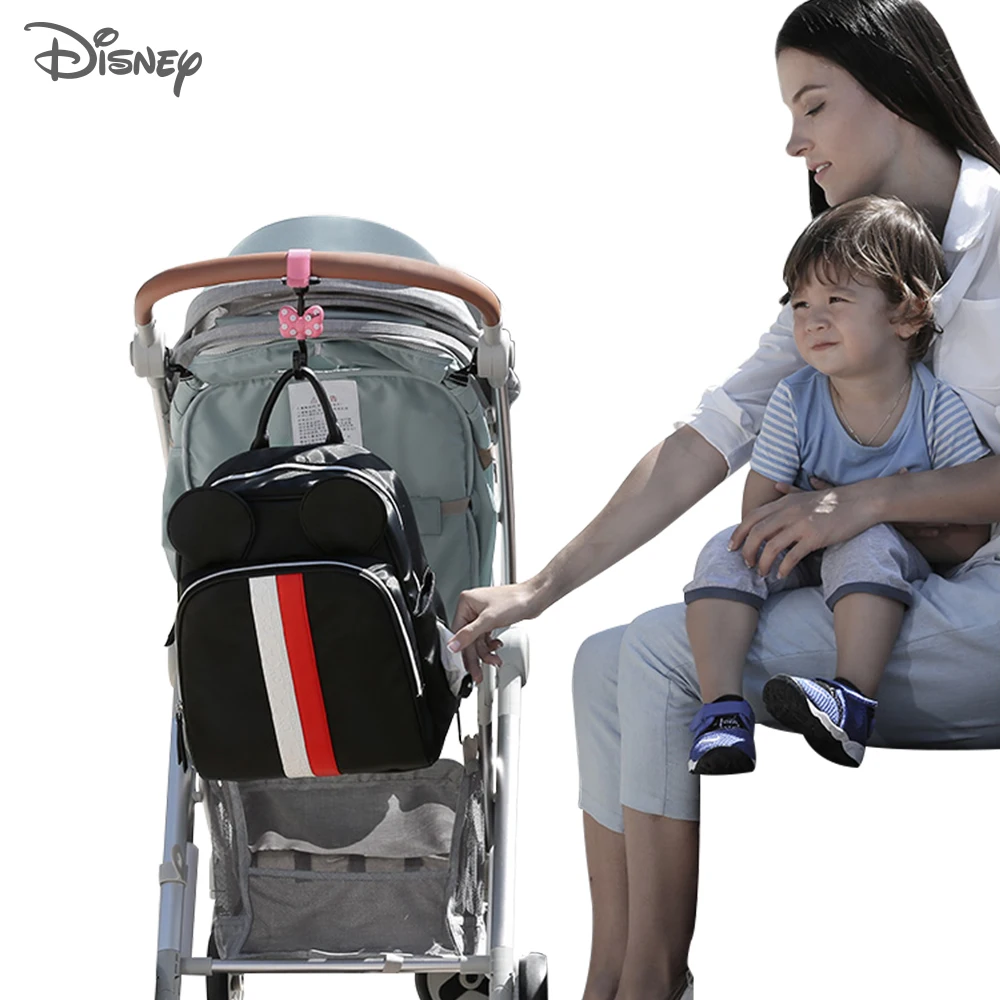 Disney Diaper Bags Backpack Baby Insulation Waterproof Stroller Nappy Bag Mom Mummy Mickey Minnie Wet Bag Baby Care Organizer