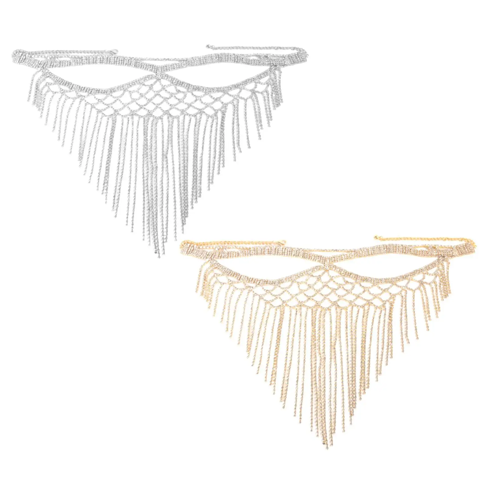 

Rhinestone Tassel Masquerade Mask Tassel Veils for Dress up Cosplay Beach