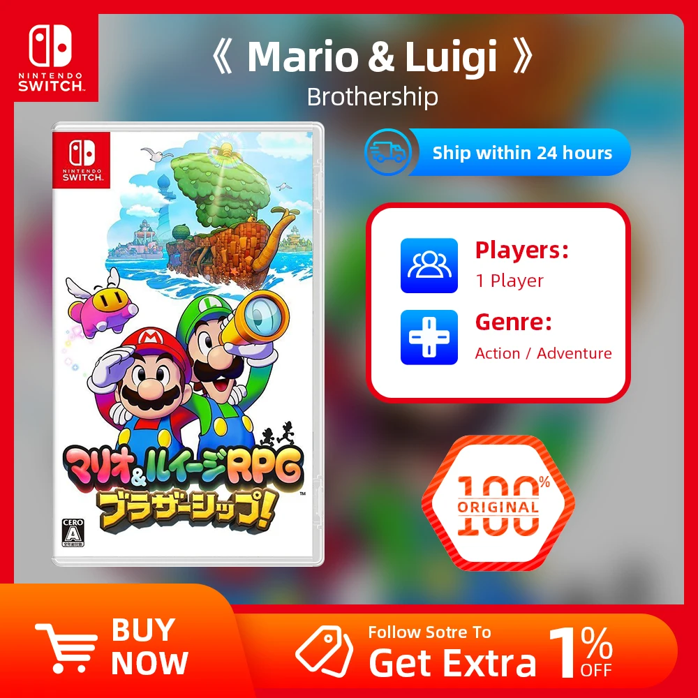 Mario & Luigi: Brothership - Nintendo Switch Game Deals 100% Physical Game Card Action Genre for Nintendo Switch Game Console