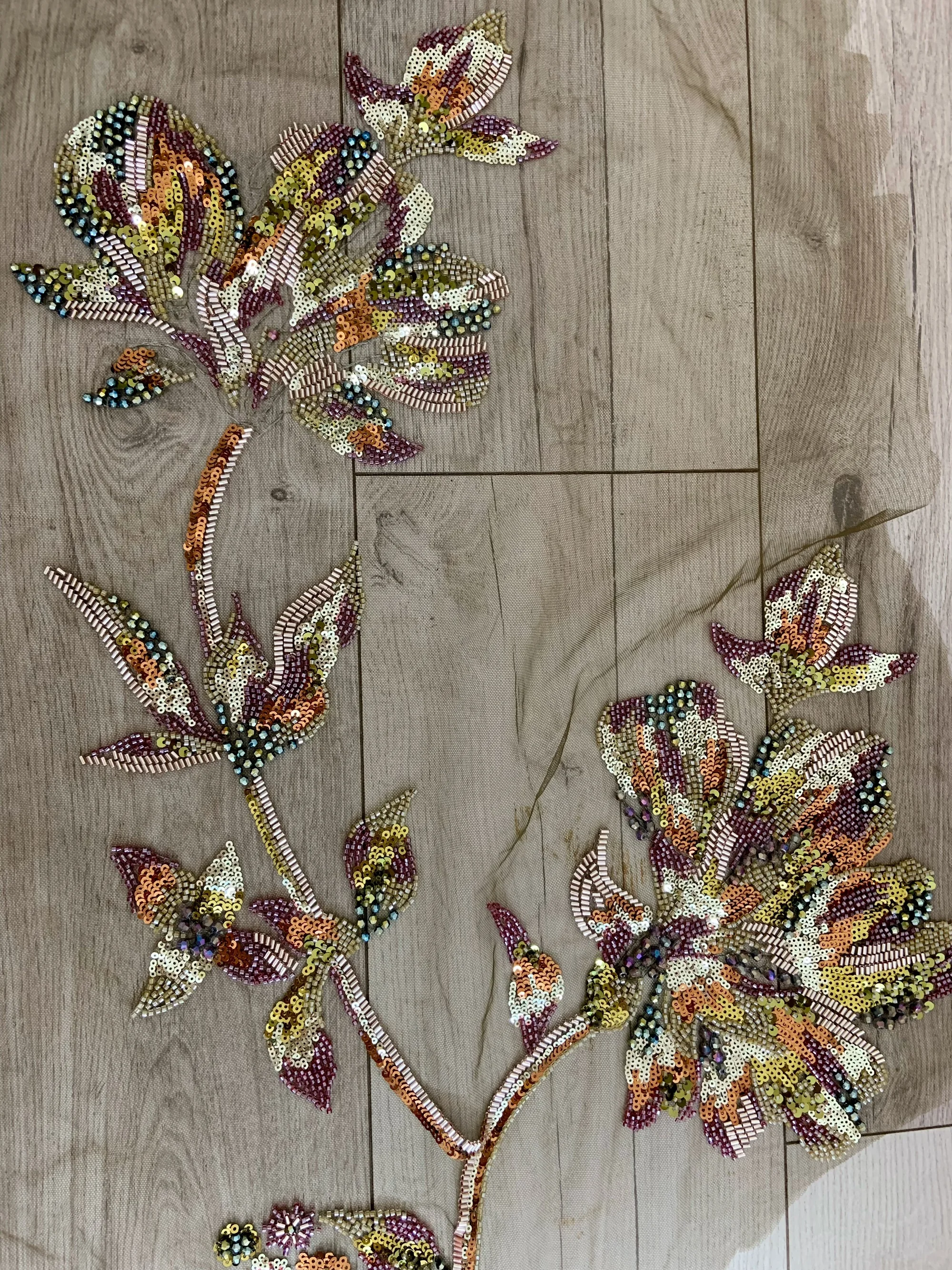Yeni 1 Parça Lüks Yeşil Ağır B - Velvet Fabric Embroidery incelemesi ve fiyatı