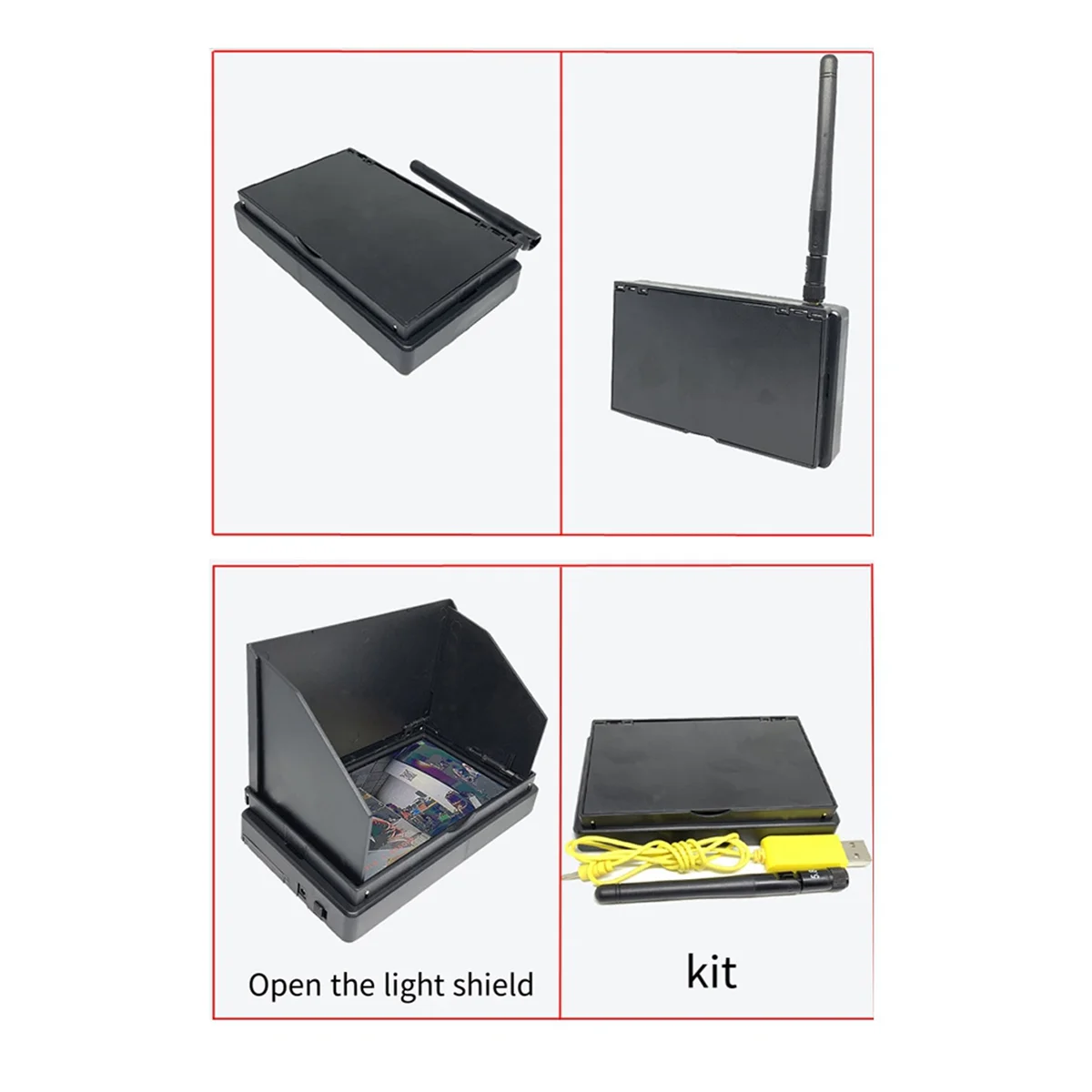 

Fashion 4.3 Inch FPV Monitor 5.8G 48CH 16:9 NTSC/PAL 480x272 5645MHz-5945MHz Build-in Battery for RC Drone Racing