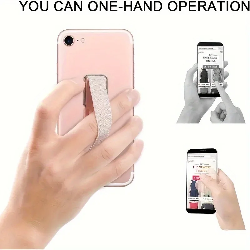 Immagine 5: Nuovo supporto per telefono cellulare con cinturino da polso, impugnatura per dito, supporto per telefono cellulare, staffa per presa adesiva push back per iPhone Samsung Xiaomi