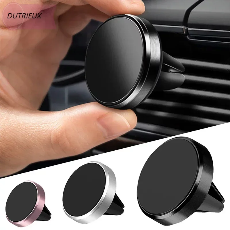 

Round Magnetic Car Phone Holder Universal Magnet Stand Air Vent Clip Bracket GPS Mobile Support