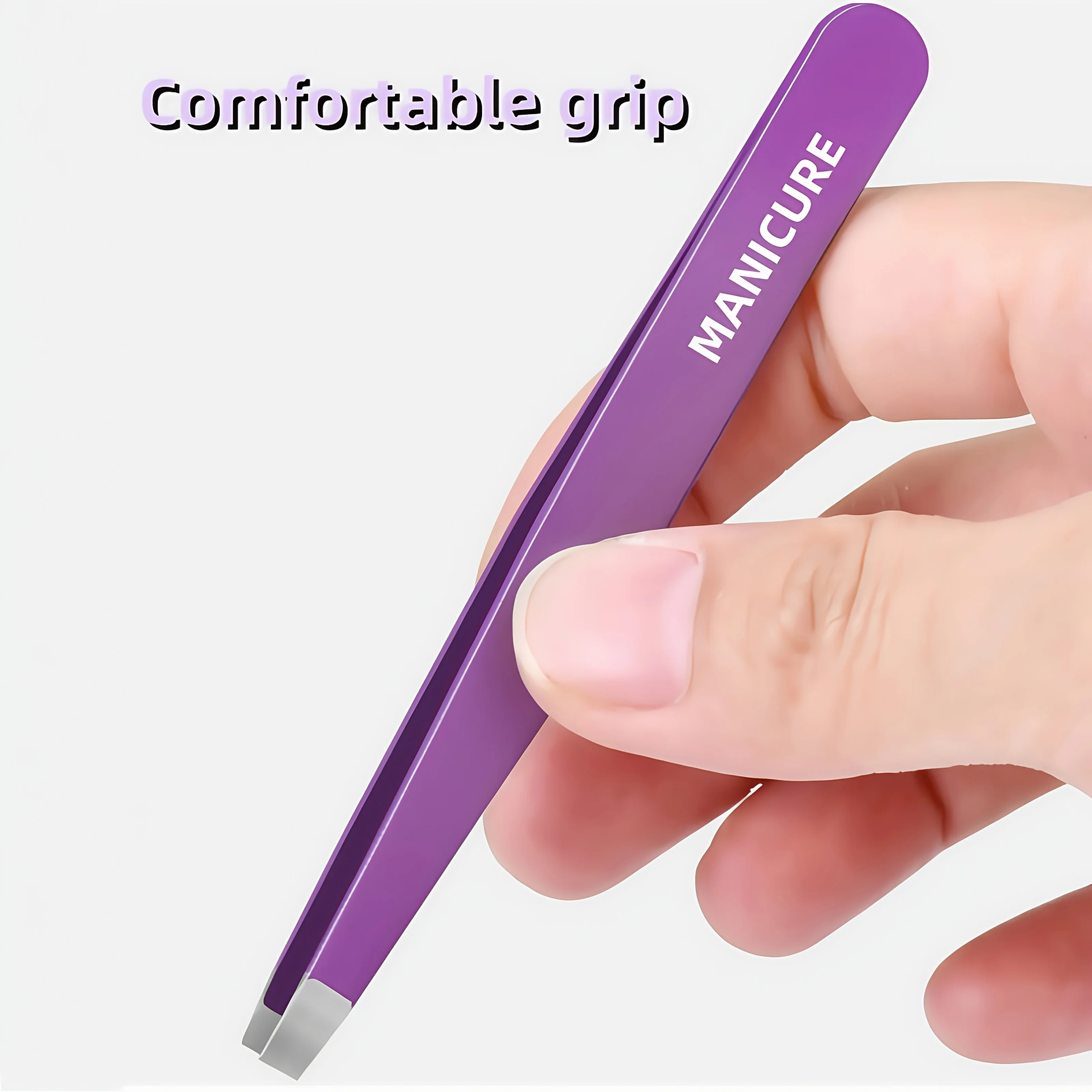 ชุดแหนบสแตนเลส 2 ชิ้น ดีไซน์ปลายแหลมและสองด้าน สำหรับตกแต่งขนตาและคิ้ว ของขวัญคริสต์มาส