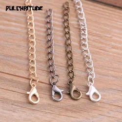 20pcs 50mm 70mm Length Necklace Extension Chain with Lobster Clasps For Bracelet Extended Chains Handmade DIY Jewelry Making