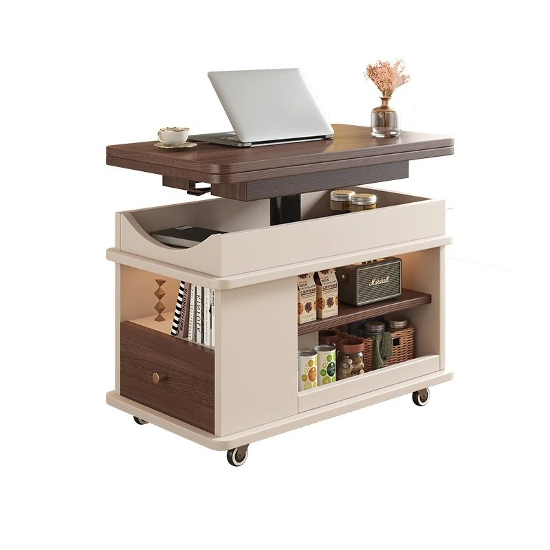 

lifting coffee table movable side table cart small apartment household multi-functional rack integrated side cabinet storage