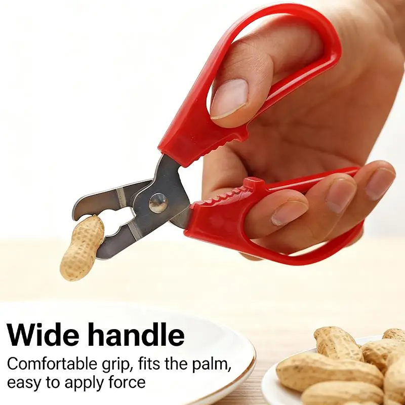 Stainless Steel Melon Seed Lazy Artifact Opener Nutcracker Nut Shell Cracker Seed Pistachio Sheller Peeling Pliers Kitchen Tool