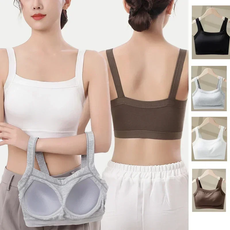 

KUCLUT1pcs Ice Silk Seamless Sport Bra Gather Prevent Sagging Underwear No Steel Ring Comfortable Large Size Bra Sexy Vest