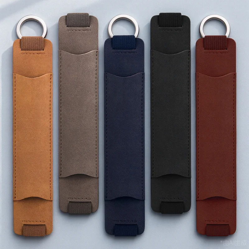 

5Pcs Elastic Band PU Pen Holders for Notebook Stylish Protective Sleeve Pouch Gift Choice Elastic Band PU Pen Holder