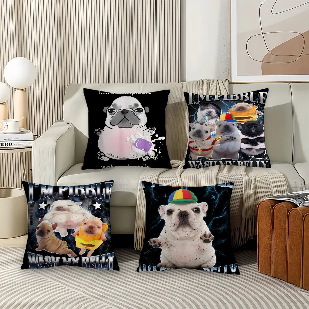 Fashion print Pibble Wash My Belly Pillow Case Office Cushions Suitable For Sofa Car Bedroom Decorative Cushion Cover